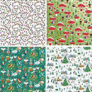 Christmas Patterns Gift Wrap