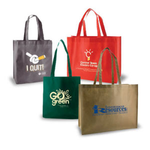 Personalized Silk Screened Non Woven Reusable Shopping Bags