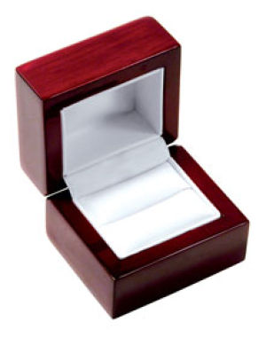 Rosewood Veneer Hinged Jewelry Boxes