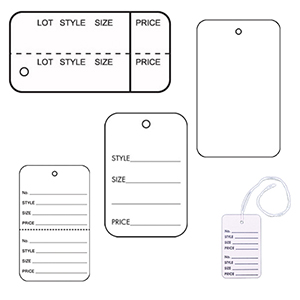 White Rectangle Clothing Tags