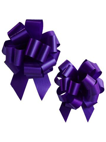 Italian Pom Style Pull Bows, Purple
