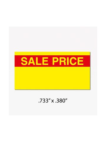Monarch 1110 Labels, Yellow/Red "SALE PRICE"