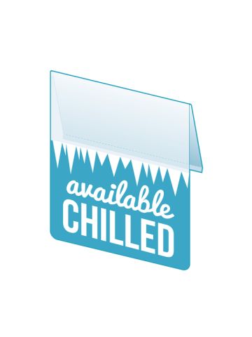 Available Chilled Shelf Talker, 2.5"W x 1.25"H