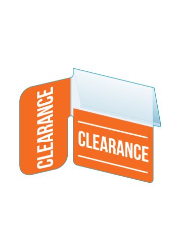 Clearance Shelf Talker with Right Angle Flag, 2.5"W x 1.25"H