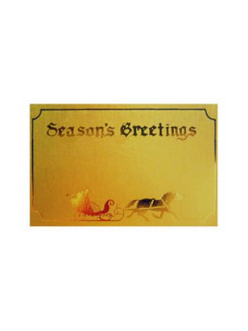 Holiday Gift Enclosure Card, Gold on Gold