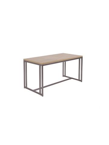 Small Nesting Table, Satin Nickel, 24" x 48" x 24"