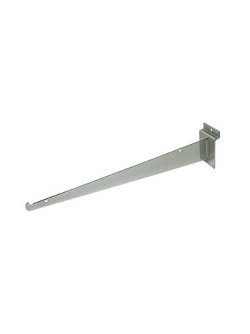 14" Shelf Bracket for Slatwall, Satin Nickel