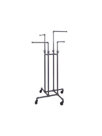 4-Way Clothing Rack, Grey, Adjustable 48" - 72"