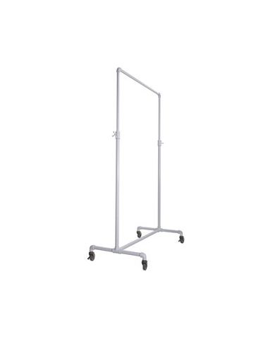 Single Bar Adjustable Clothing Rack, White