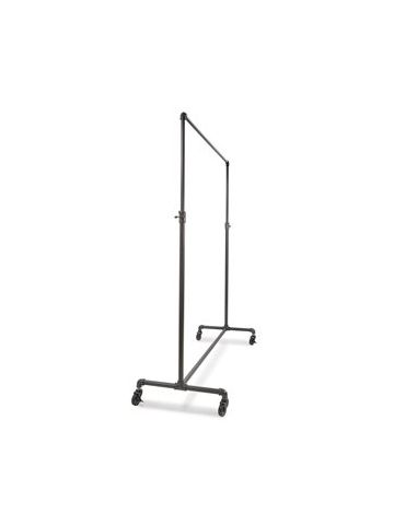 Single Bar Adjustable Clothing Rack, Grey, 60" wide