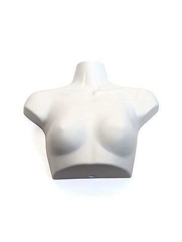 Molded Form 1/3rd Female Body, Chest, White