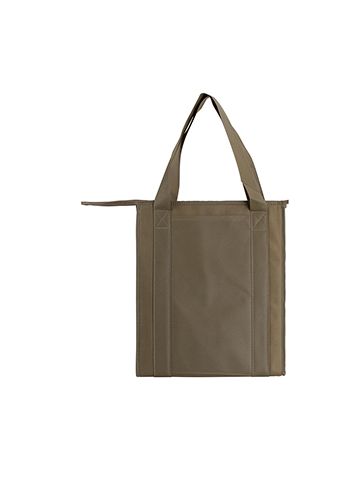 Insulated Reusable Grocery Bags, 13" x 10" x 15" x 10", Khaki