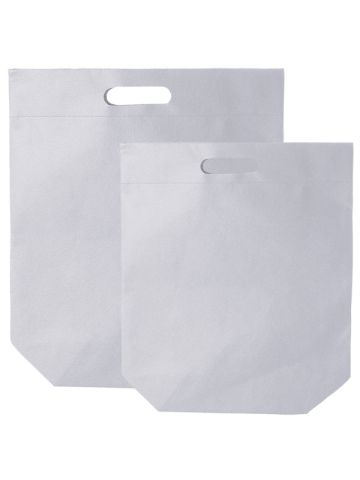 Die cut Reusable shopping bags, White