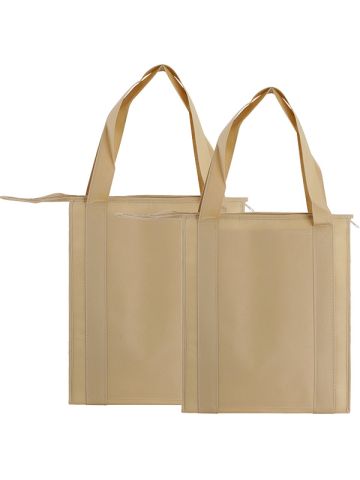 Insulated Reusable Grocery Bags, Natural