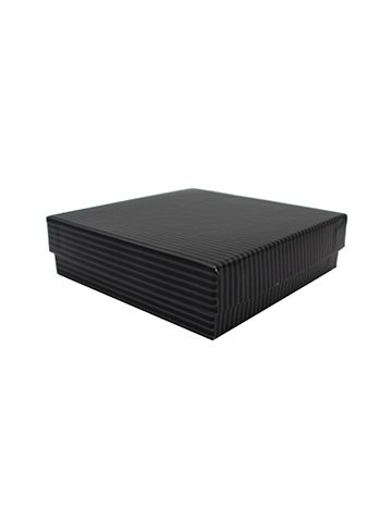 Black Pinstripe Jewelry Box, 3-1/2" x 3-1/2" x 1"