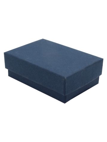 Navy Blue Kraft Jewelry Boxes, 2-7/16" x 1-5/8" x 13/16"