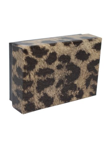 Leopard Patterned Jewelry Boxes, 2" x 2" x 1"