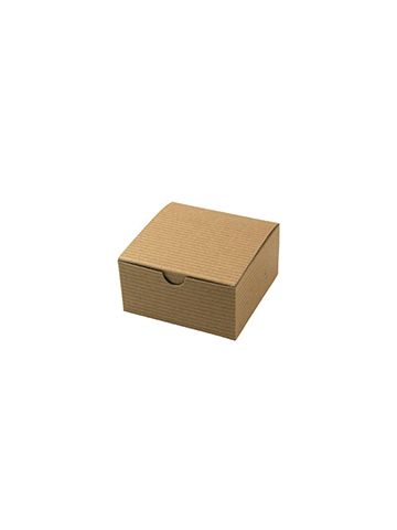 Kraft Folding Gift Boxes, 4" x 4" x 3"