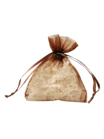 Flat Organza Bags, Copper, 3" x 4"