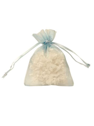 Flat Organza Bags, Light Blue, 3" x 4"