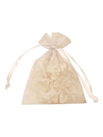 Flat Organza Bags, White, 3" x 4"