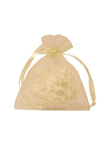 Flat Organza Bags, Ivory, 4" x 5"