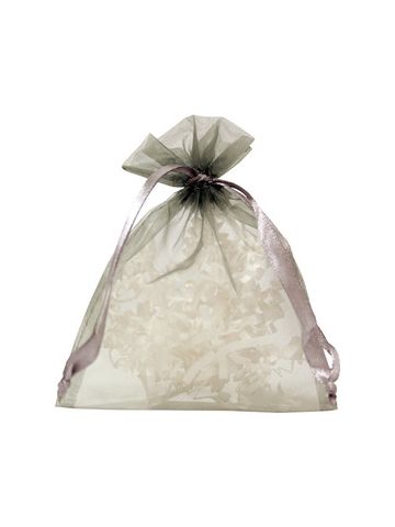 Flat Organza Bags, Silver, 4" x 5"