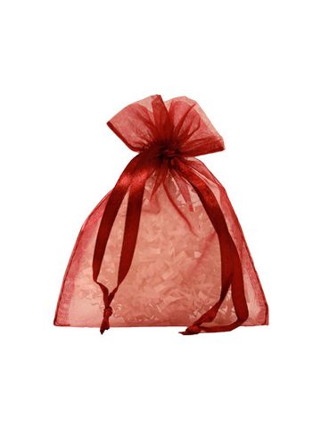 Flat Organza Bags, Burgundy, 4" x 5"