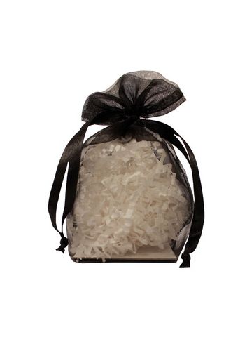 Gusseted Organza Bags, Black, 4" x 6"