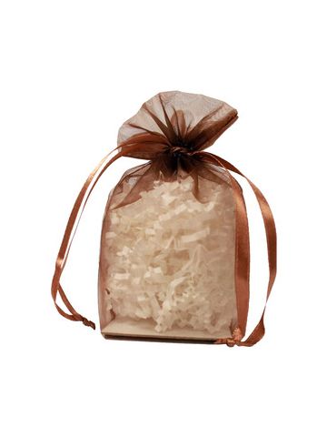 Gusseted Organza Bags, Copper, 4" x 6"