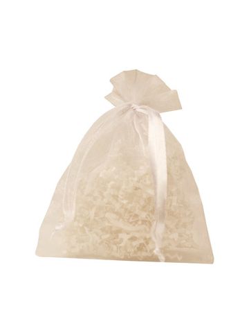 Flat Organza Bags, White, 5" x 6"