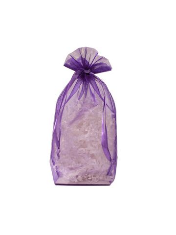 Gusseted Organza Bags, Purple, 6" x 9"