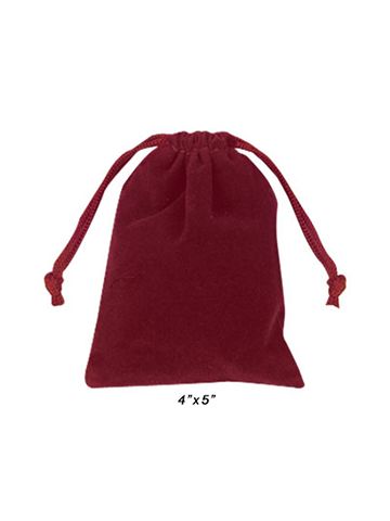 Velvet Bags, Burgundy