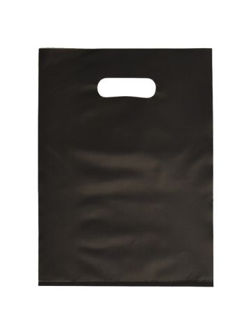 Black, Frosted Merchandise Bags, 9" x 12"