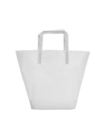 Clear, Medium Frosted Trapezoid Shaped Bags