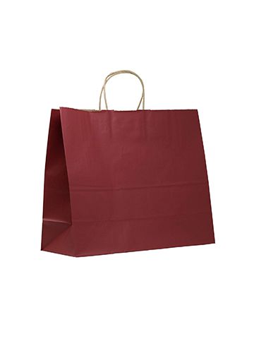 Scarlet, Large Recycled Paper Shopping Bags, 16" x 6" x 13" (Vogue)