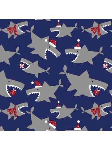 Santa Jaws, Holiday Animal Gift Wrap