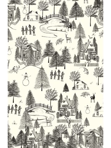 Wintertown, Christmas Patterns Gift Wrap