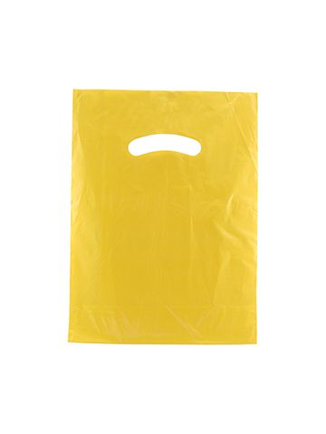 Yellow, Super Gloss Merchandise Bags, 9" x 12"