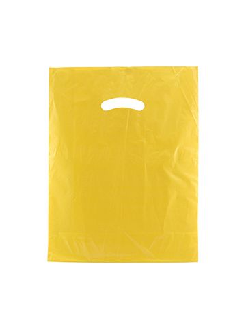 Yellow, Super Gloss Merchandise Bags, 12" x 15"