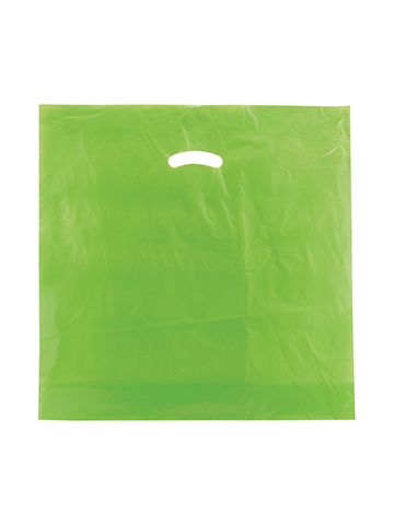 Citrus Green, Super Gloss Merchandise Bags, 20" x 20" + 5"