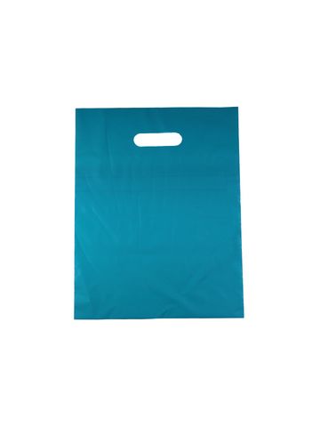 Teal, Medium Gloss Heavy Duty Merchandise Bags, 12" X 15"