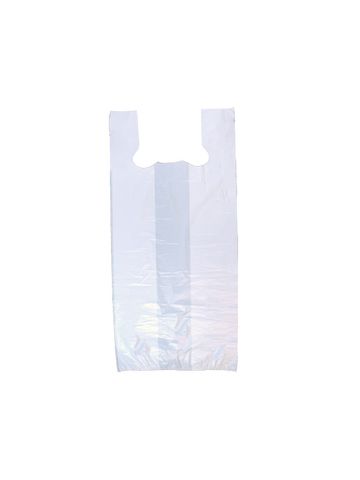 White T-Shirt Bags, 18" x 8" x 30"