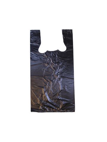 Black T-Shirt Bags, 11.5" x 6.5" x 21"