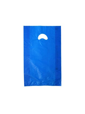 Dark Blue, Plastic Merchandise Bags, 12" x 3" x 18"