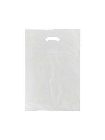 White, Plastic Merchandise Bags, 13" x 3" x 21"