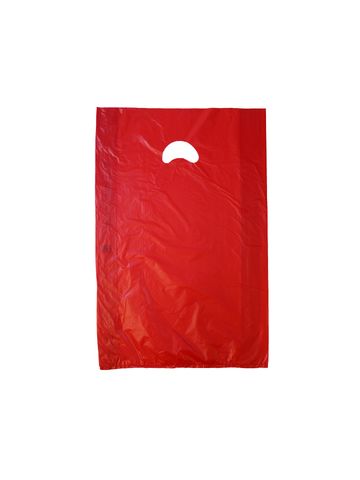 Red, Plastic Merchandise Bags, 13" x 3" x 21"