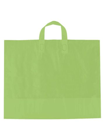 Citrus Green, AmeriTote HD Plastic Shopping Bags, 16" x 15" + 6"