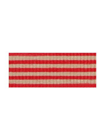 Red/Kraft, Stripe Natural Curling Ribbon