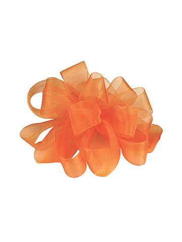 Tropical Orange, Simply Sheer Asiana Fabric Ribbon